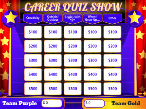 A blended team based quiz show.
