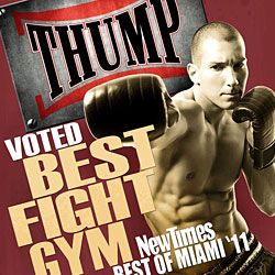 Bus stop Ad for Thump Fitness and Fight Gym