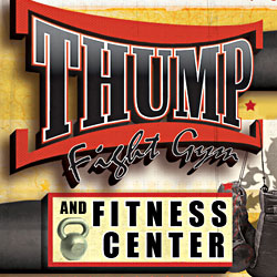 Promotional Postcard Flyer for Thump Fitness and Fight Gym